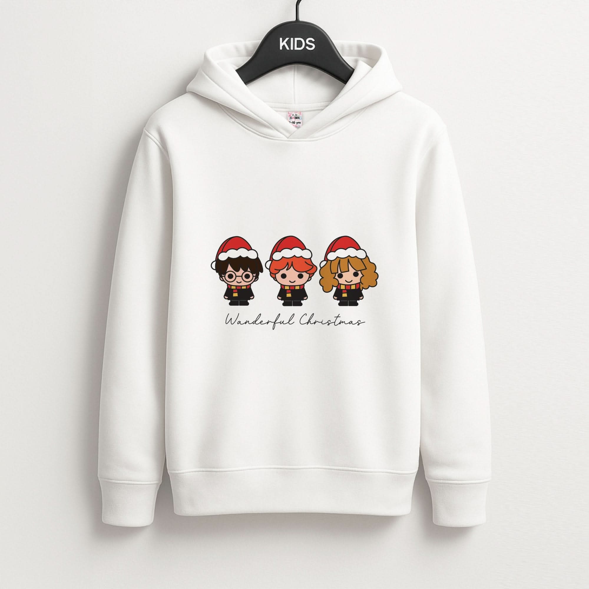 Wizards With Christmas Hats Kids Hoodie