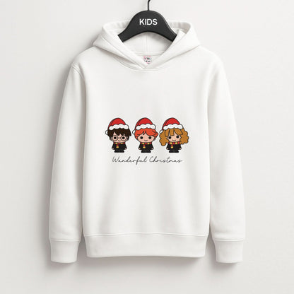 Wizards With Christmas Hats Kids Hoodie