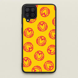Metal Heart Pattern Galaxy A12 Case