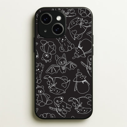 Halloween Plushies Pattern II - Halloween iPhone 15 Case