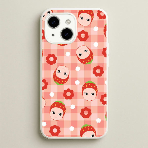 Strawberry Angel Pattern iPhone 15 Plus Case