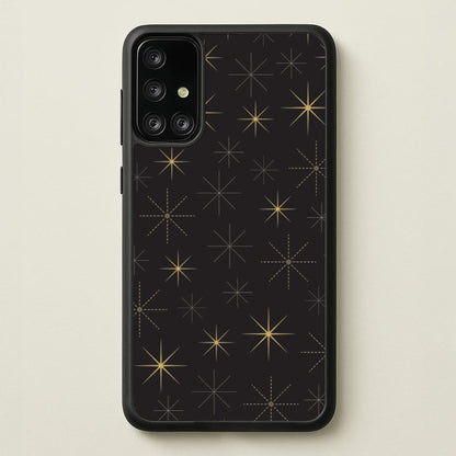 Christmas Gold Stars Pattern Galaxy A71 Case