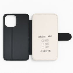 Eleven's Christmas List Flip Phone Case