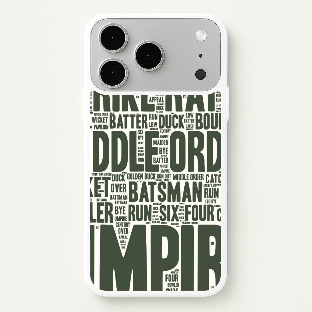 Cricket Wordscape iPhone 17 Pro Max Case