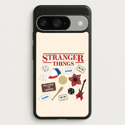 Stranger Things Cartoon Icons Google Pixel 10 / 10 Pro Case
