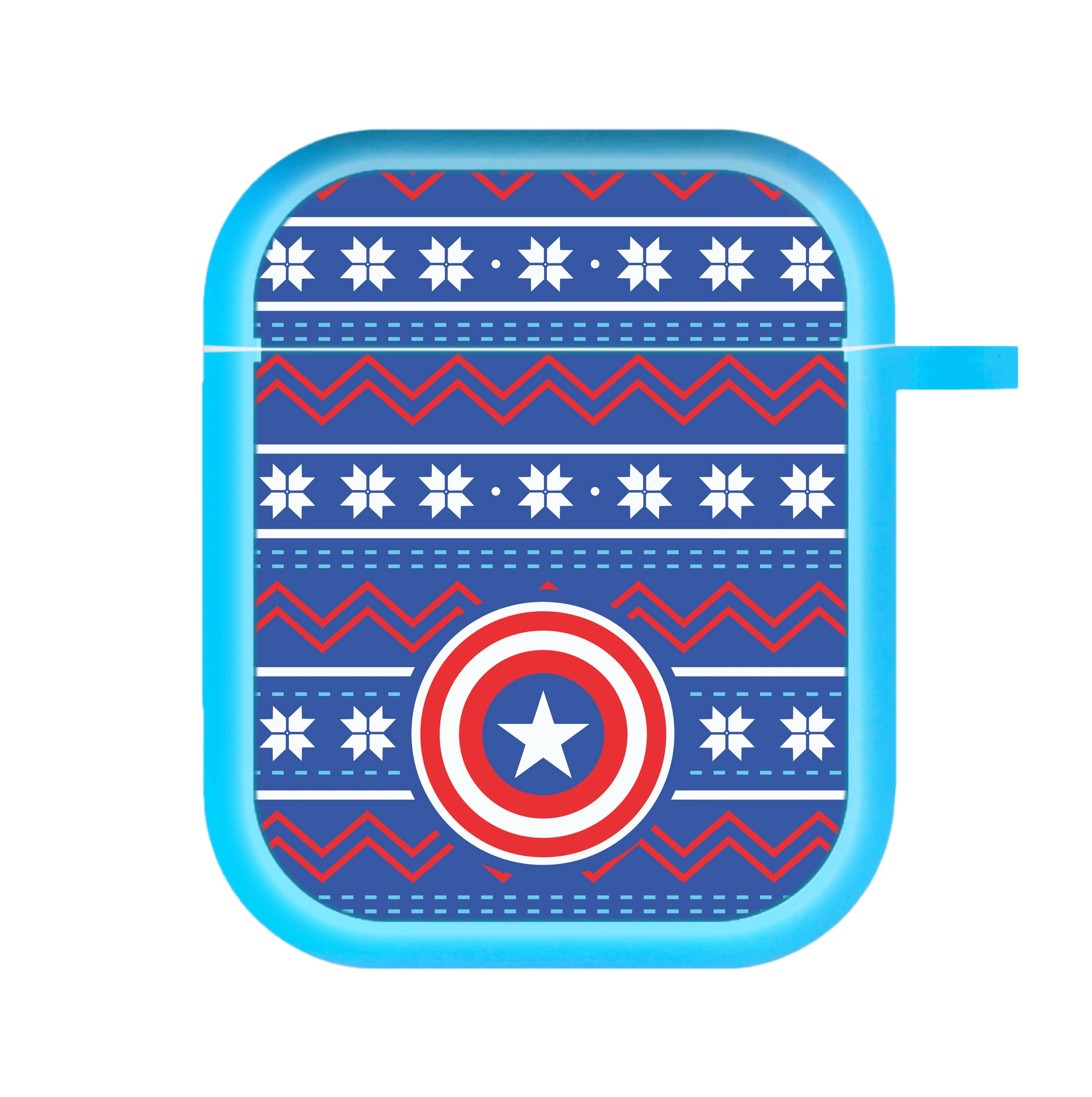 Captain Christmas Pattern AirPods Case