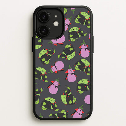 Vampire Frogs And Vegetables Pattern - Halloween iPhone 11 Case