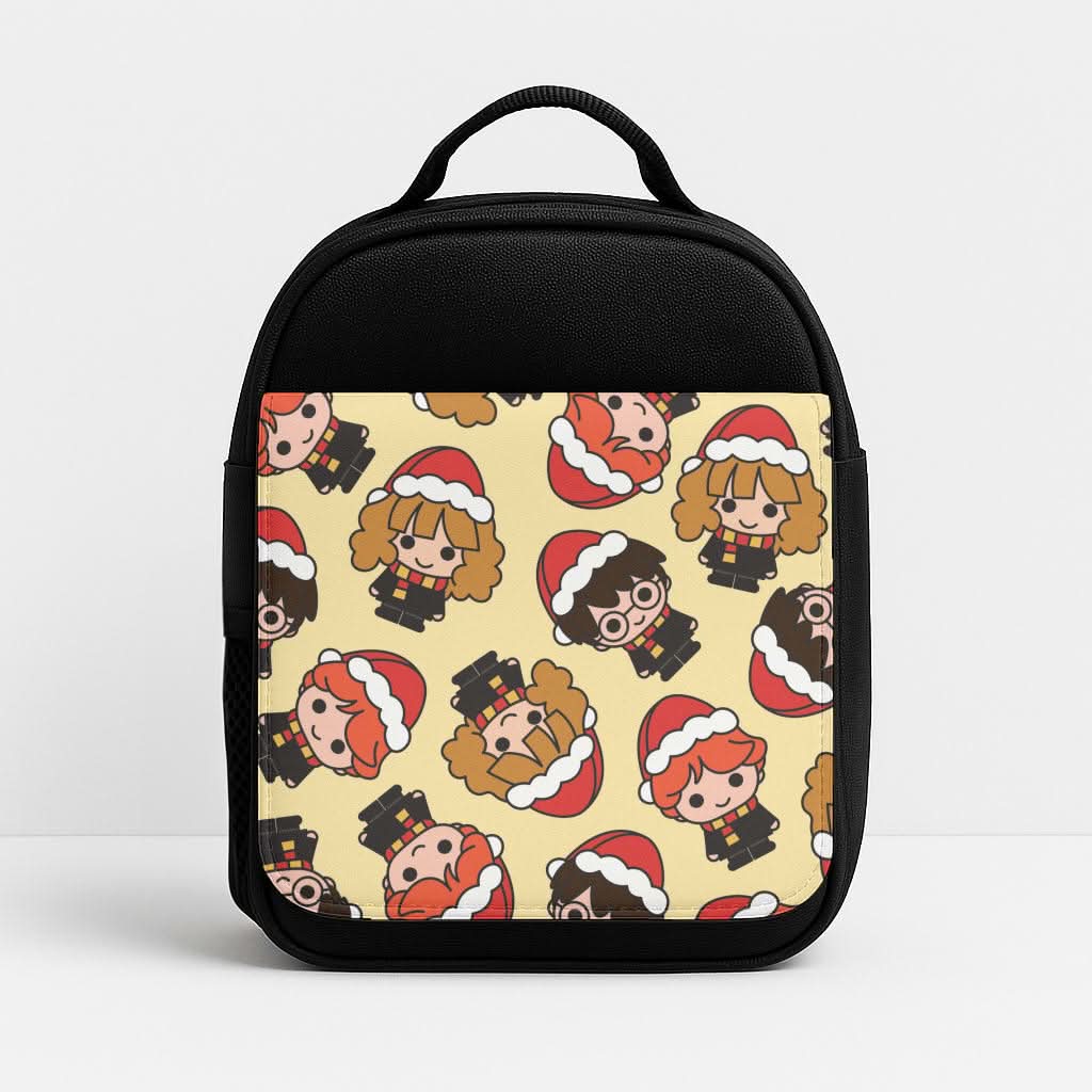 Wizards With Christmas Hats Pattern Lunchbox