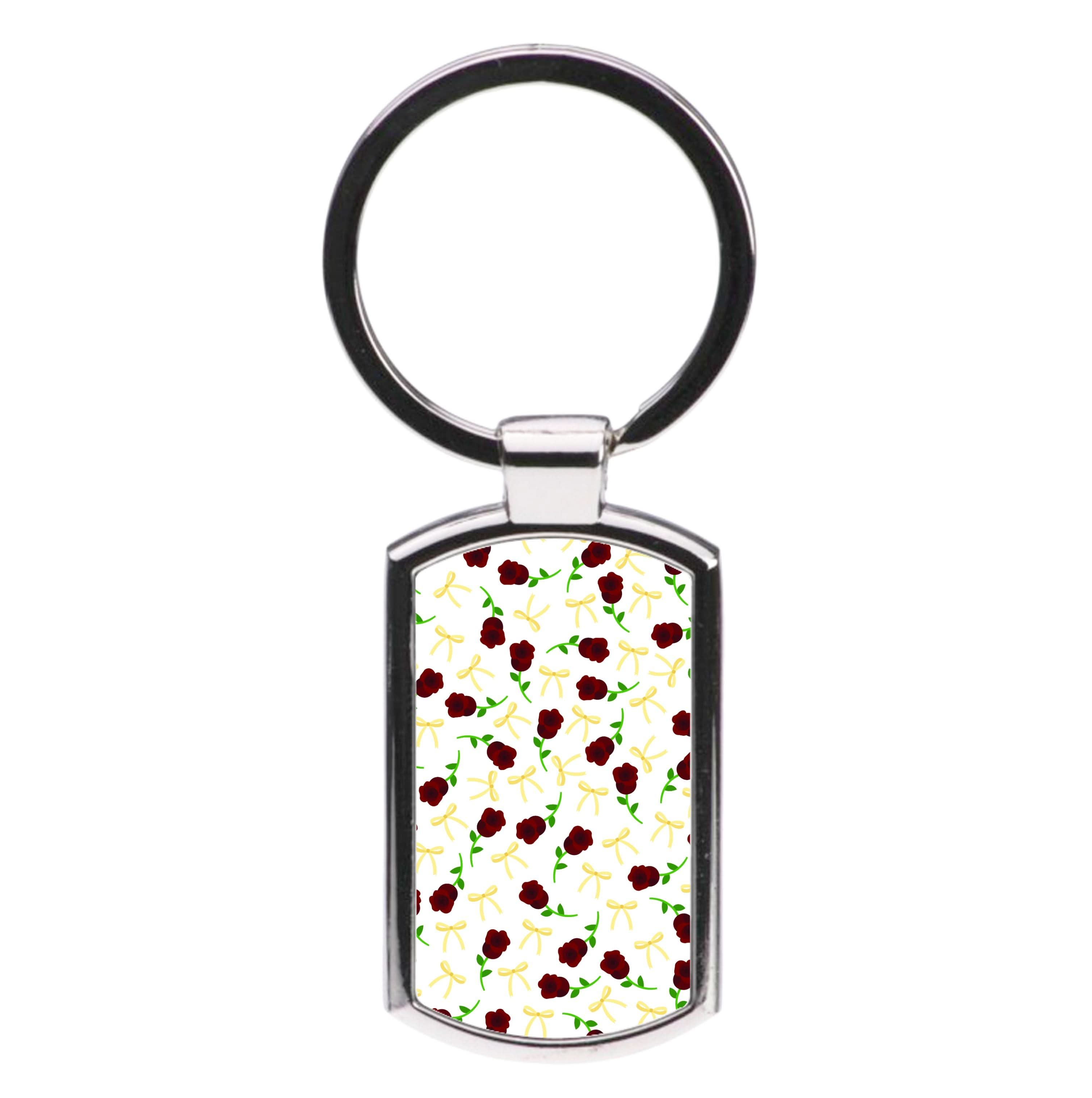 Roses And Bows Pattern Luxury Keyring