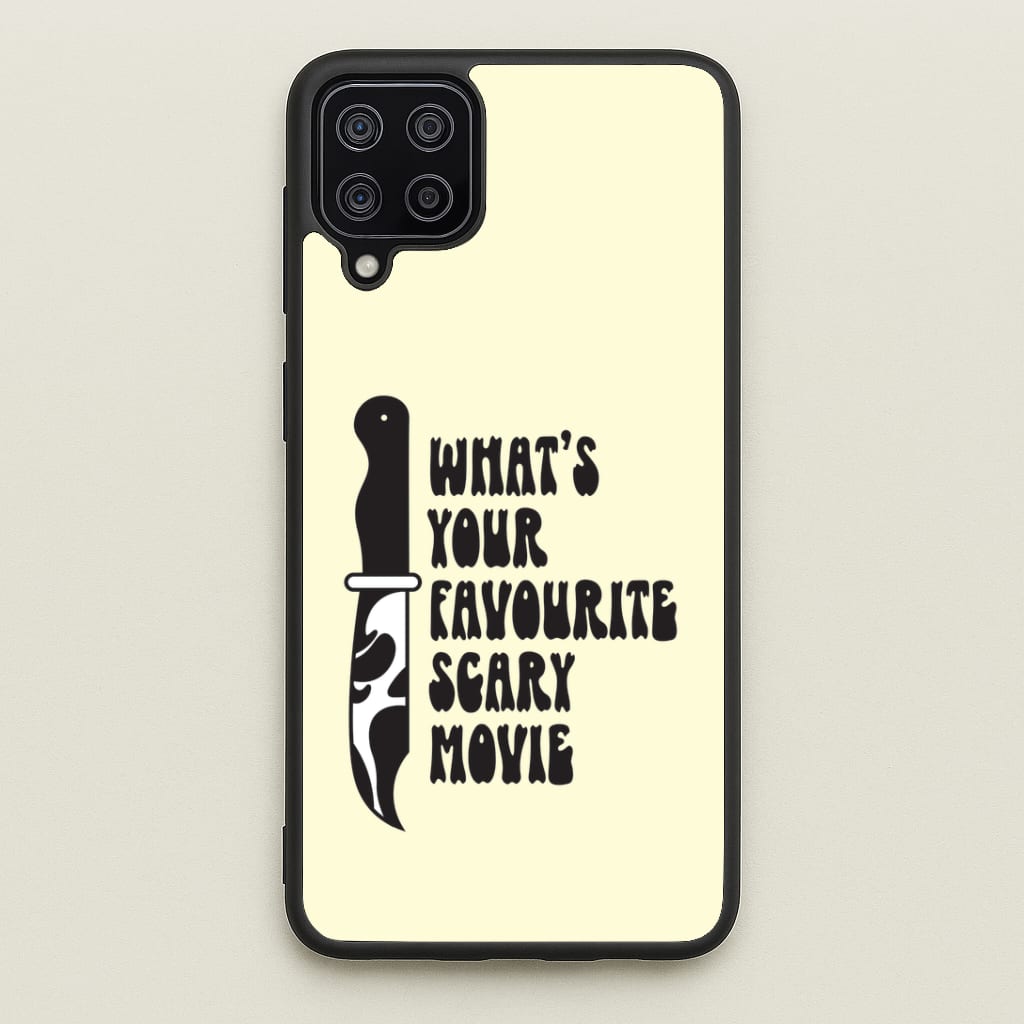 What's Your Favourite Scary Movie Trippy Galaxy A12 Case