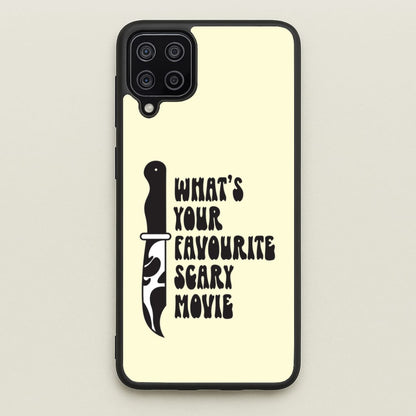 What's Your Favourite Scary Movie Trippy Galaxy A12 Case