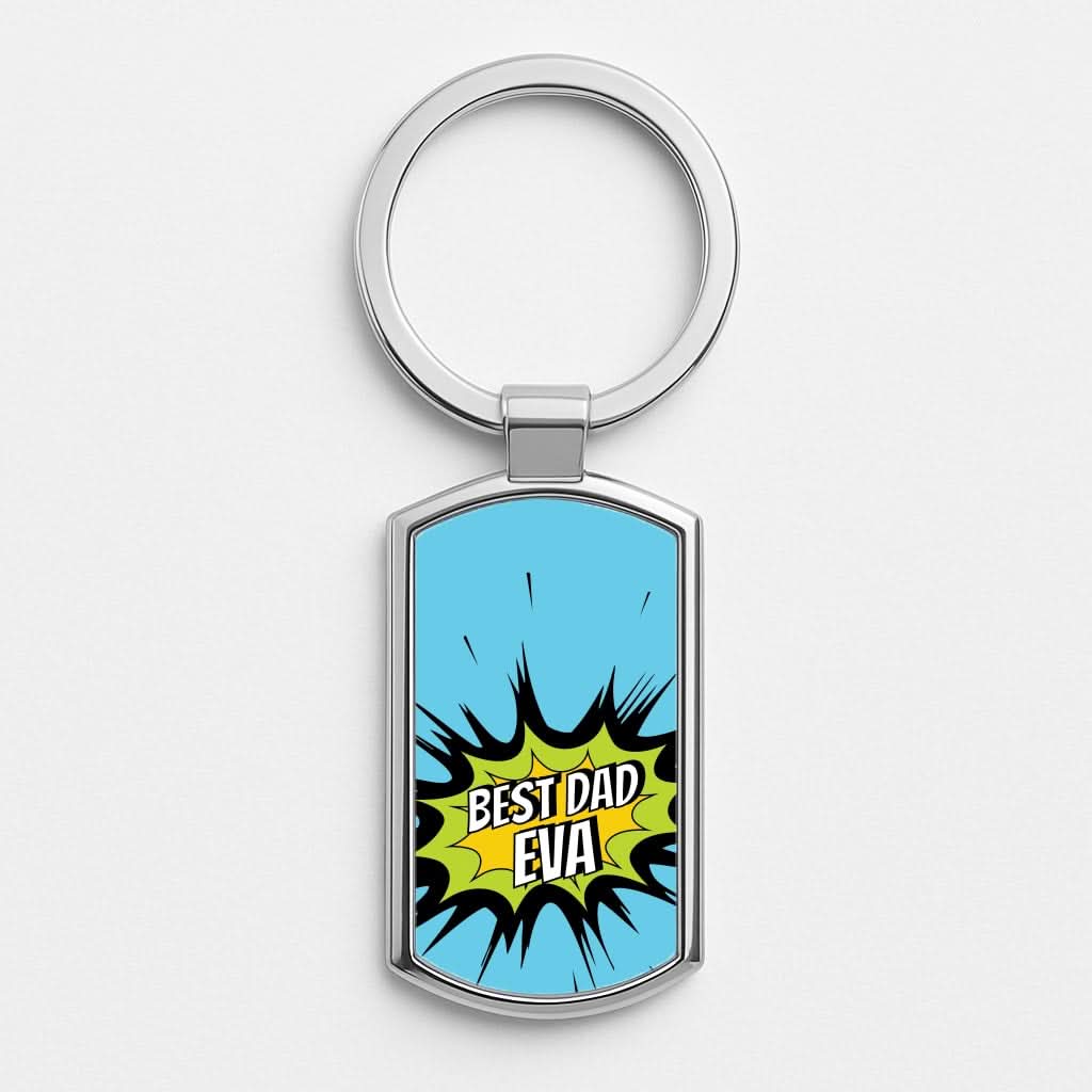 Comic Book Best Dad Eva Luxury Keyring