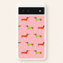Christmas Jumpers Dachshund Pattern Google Pixel 6a Case