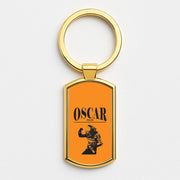 Oscar Orange And Black Luxury Keyring 3
