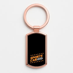 Sports Car Rose Gold Keyring