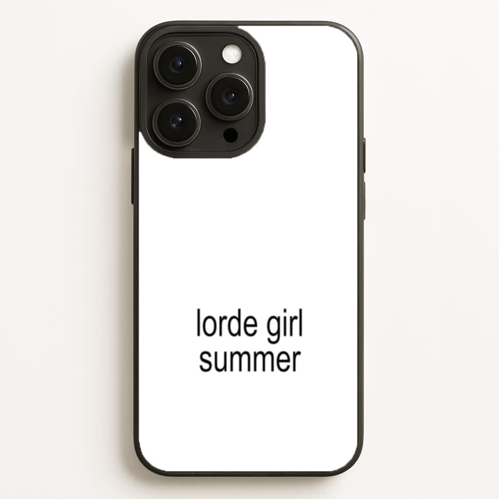 Lorde Girl Summer Phone Case