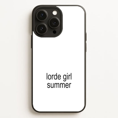 Lorde Girl Summer Phone Case for Apple iPhone, Samsung Galaxy, Huawei and Google Pixel