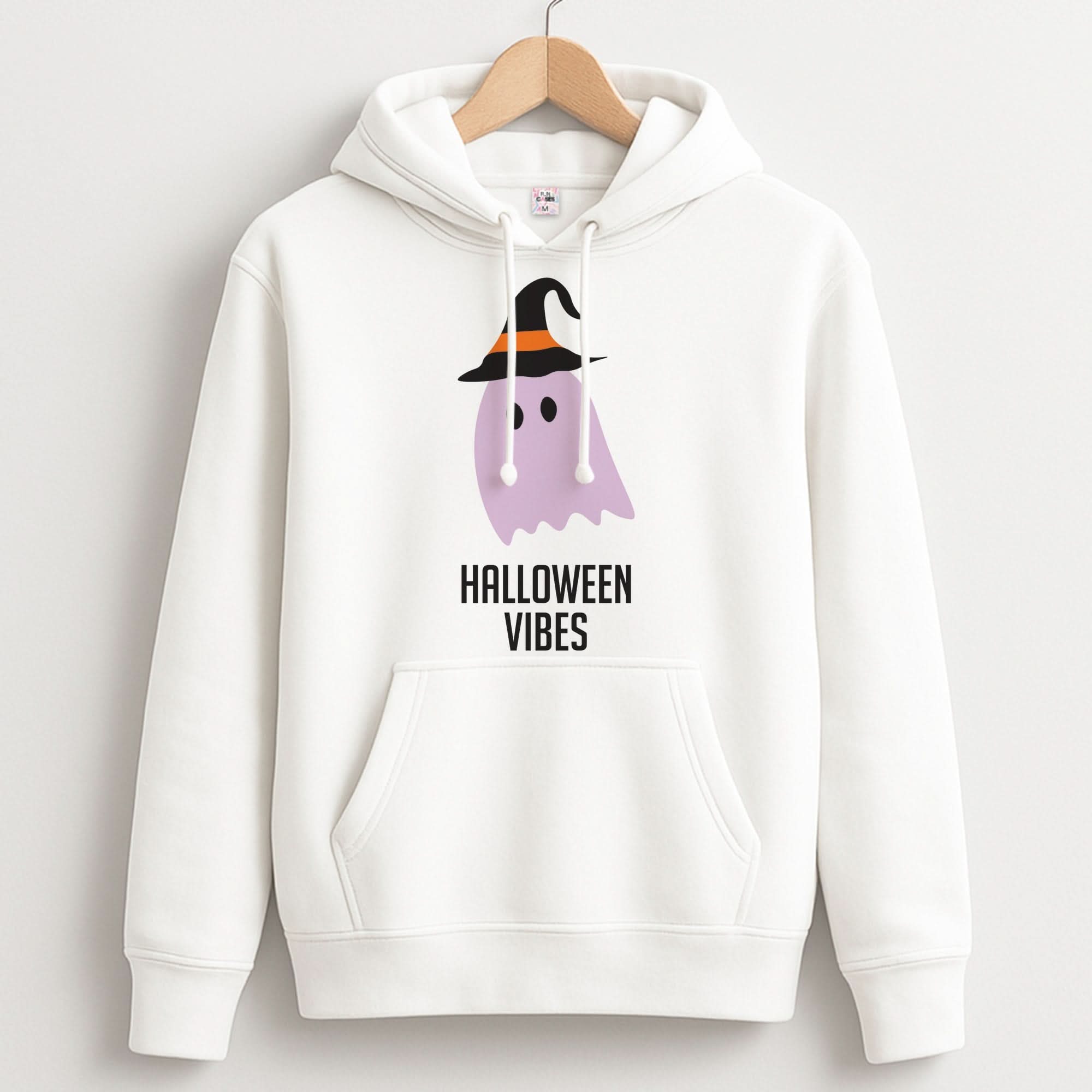 Purple Ghost Halloween Vibes Hoodie