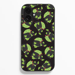 Vampire Frog Pattern  - Halloween iPhone 16 Plus Case