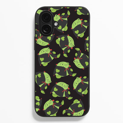 Vampire Frog Pattern  - Halloween iPhone 16 Plus Case