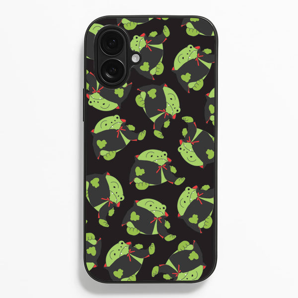 Vampire Frog Pattern  - Halloween iPhone 16 Plus Case