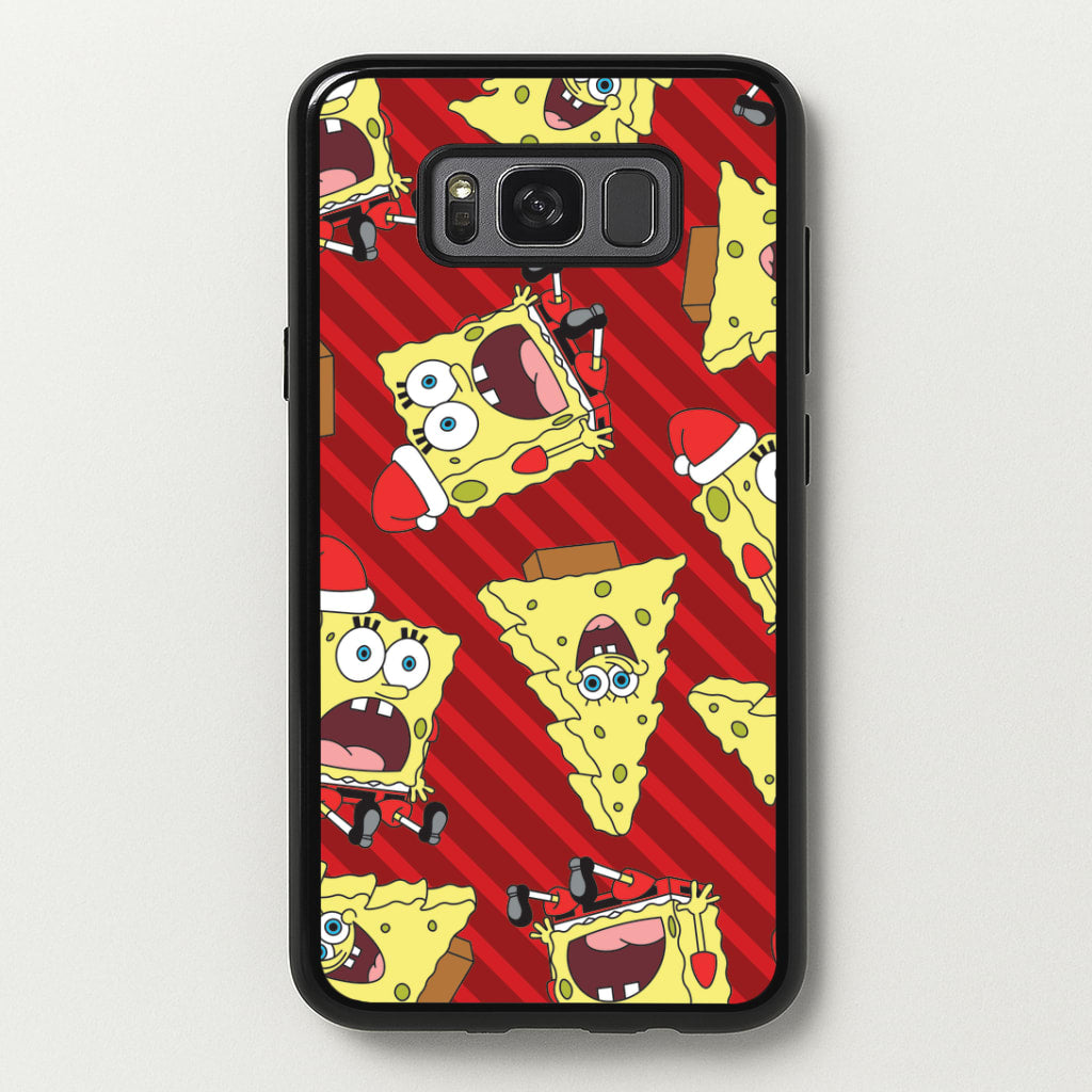 Christmas Cartoon Sponge Stripes Pattern Galaxy S8 Case