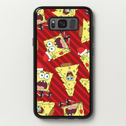 Christmas Cartoon Sponge Stripes Pattern Galaxy S8 Case