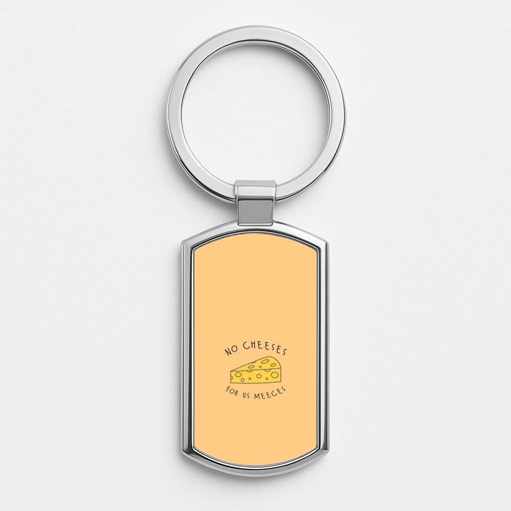 No Cheeses For Us Meeces Luxury Keyring