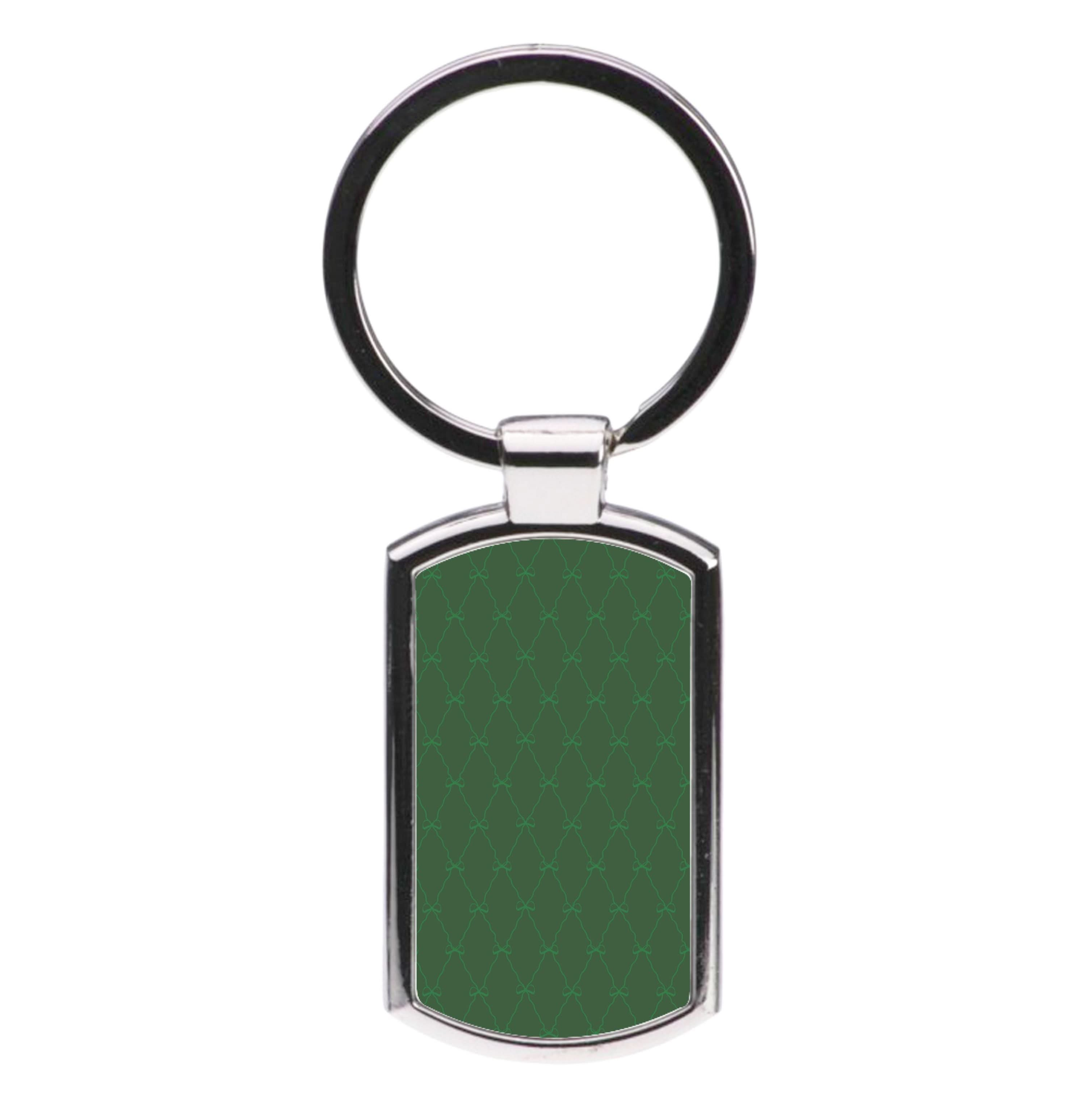 Green Bow Pattern Luxury Keyring