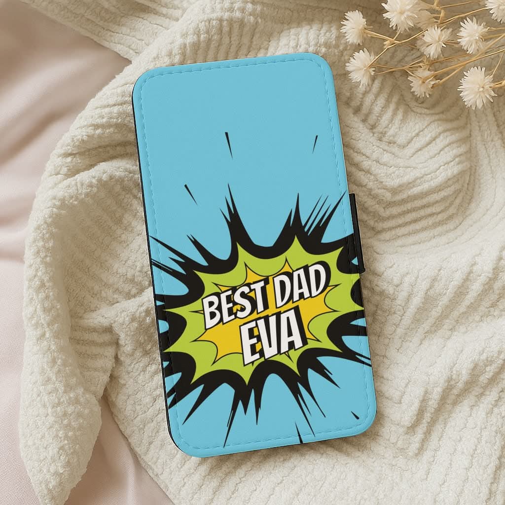 Comic Book Best Dad Eva Leather Phone Case