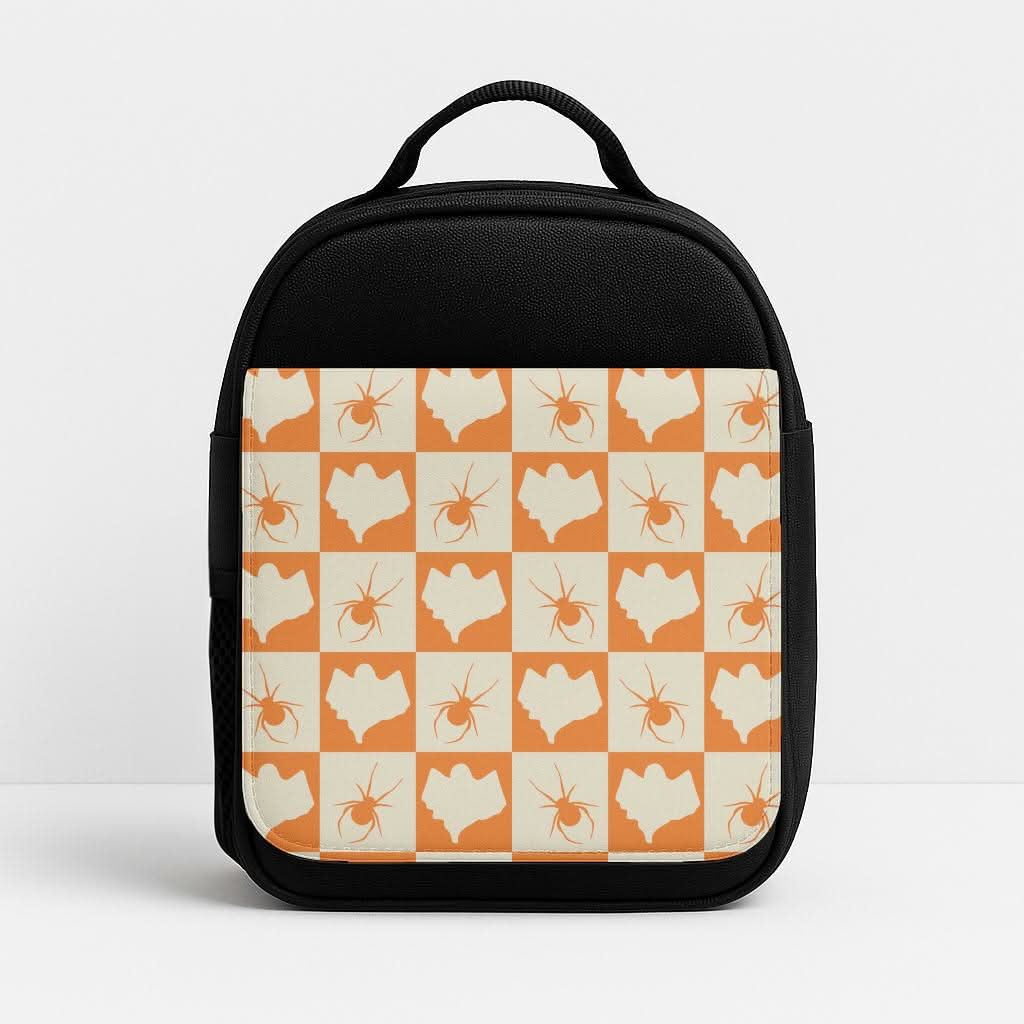Spiders And Ghosts Checkered Pattern II Lunchbox