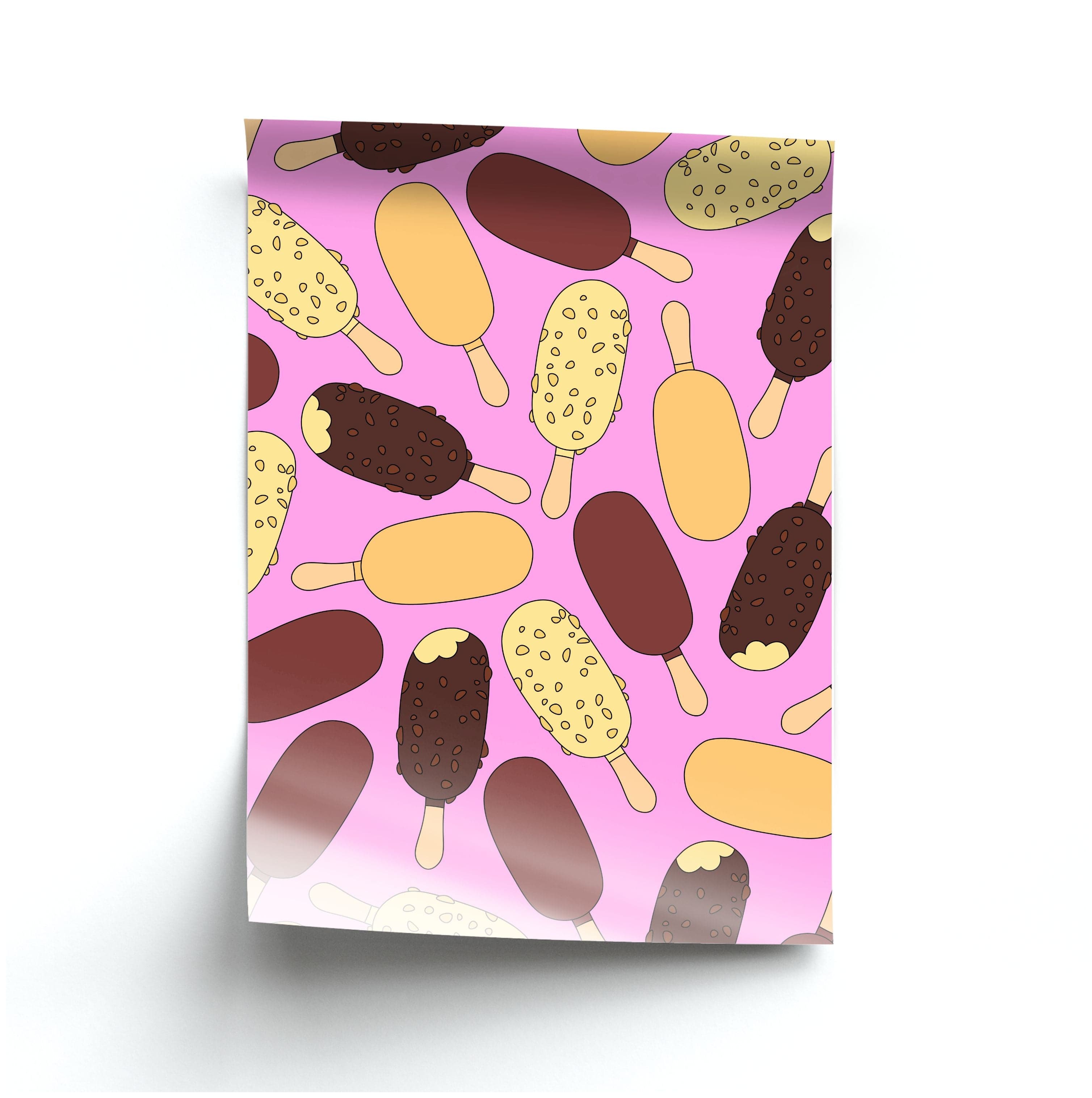 Chocolate Ice Cream Lollys - Summer Poster