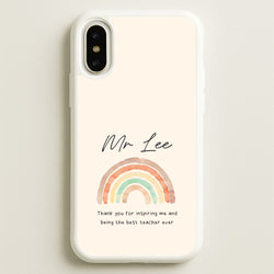 Biege Personalised Teacher Rainbow  iPhone X / XS Case