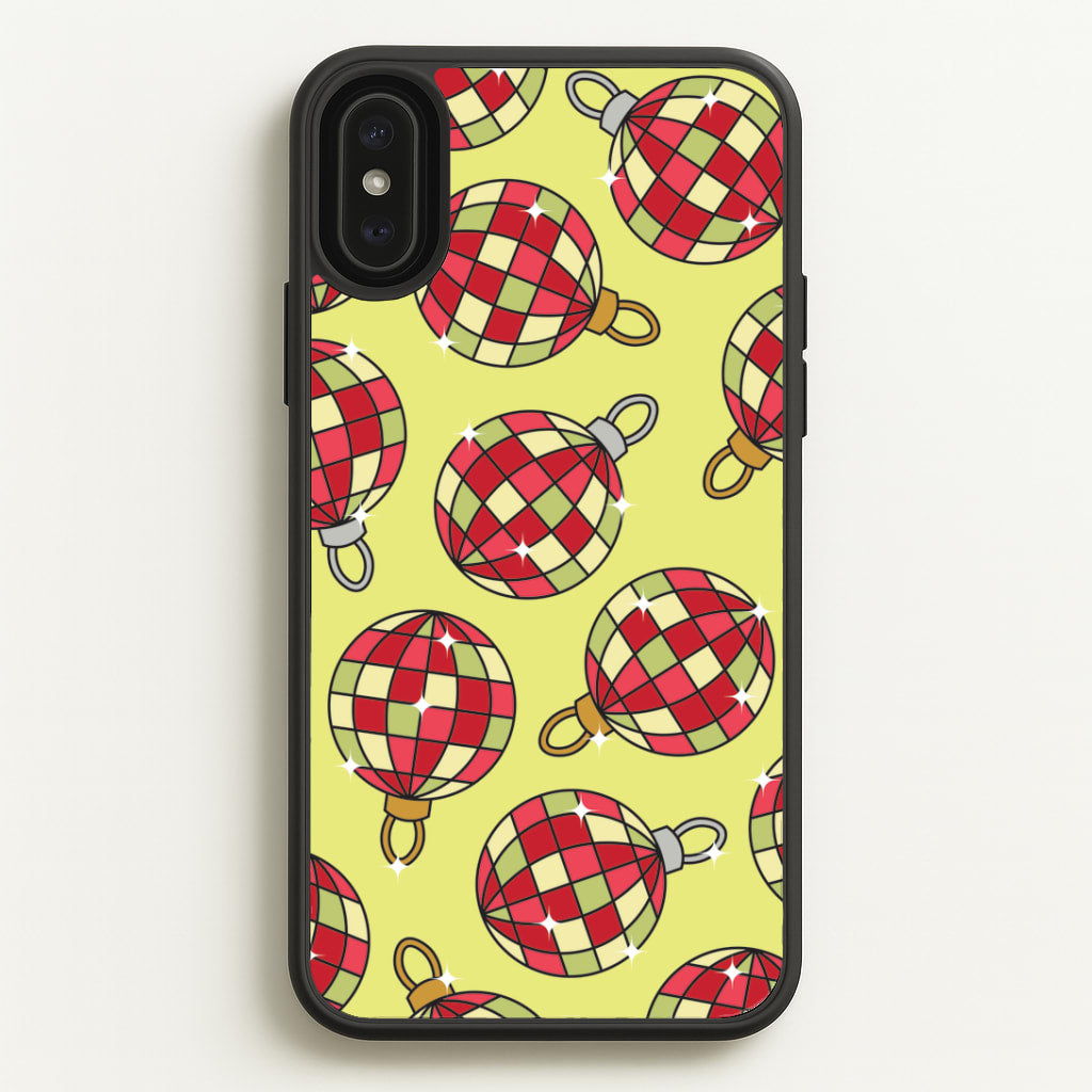 Disco Baubles Pattern iPhone XS Max Case