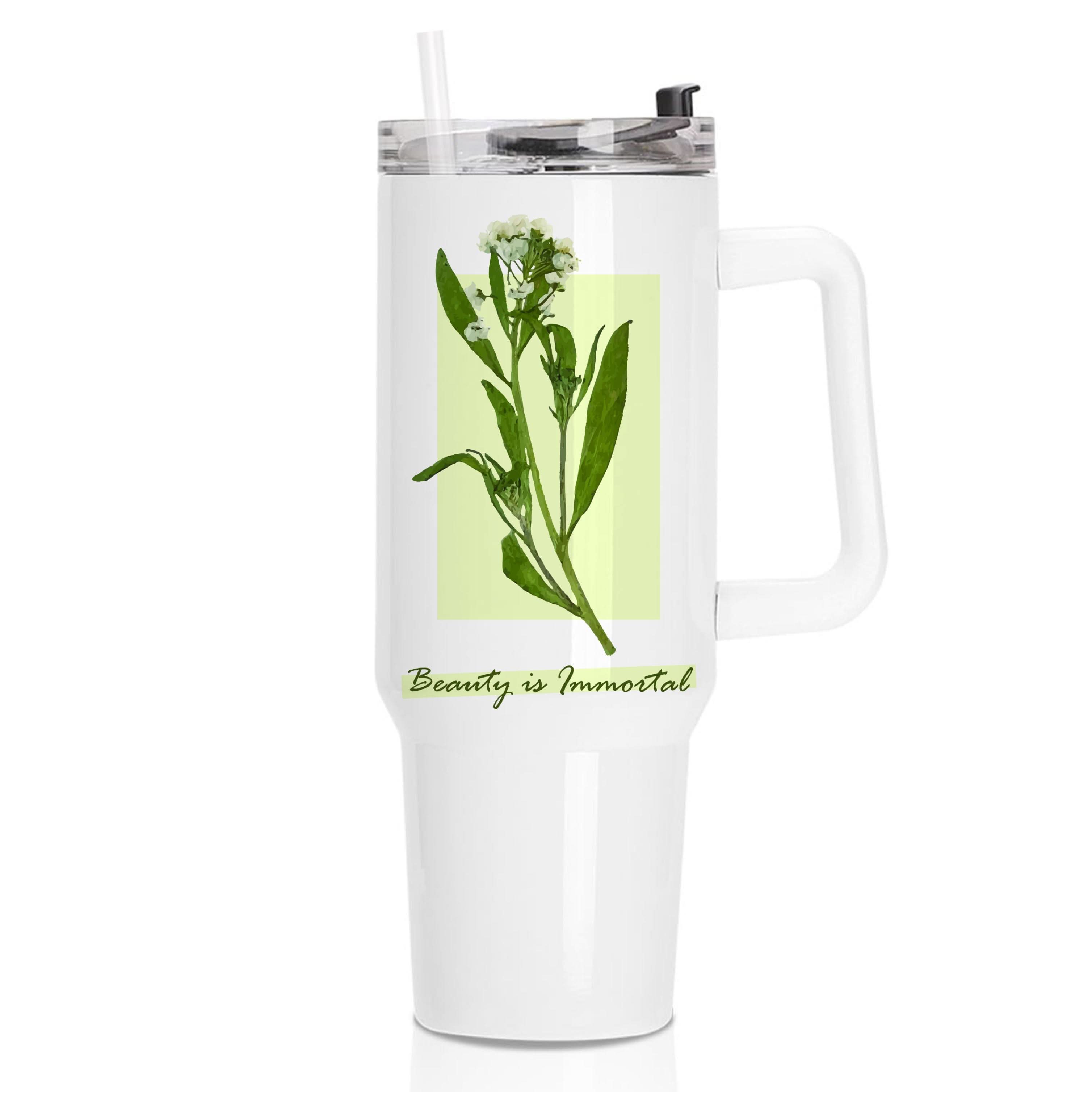 Beauty Is Immortal Press Flower Tumbler