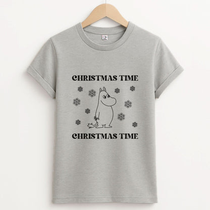 Christmas Time Moom Unisex Grey T-Shirt