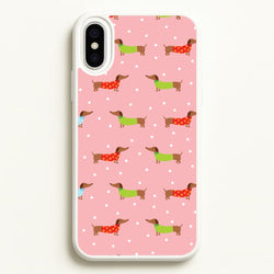 Christmas Jumpers Dachshund Pattern iPhone XS Max Case