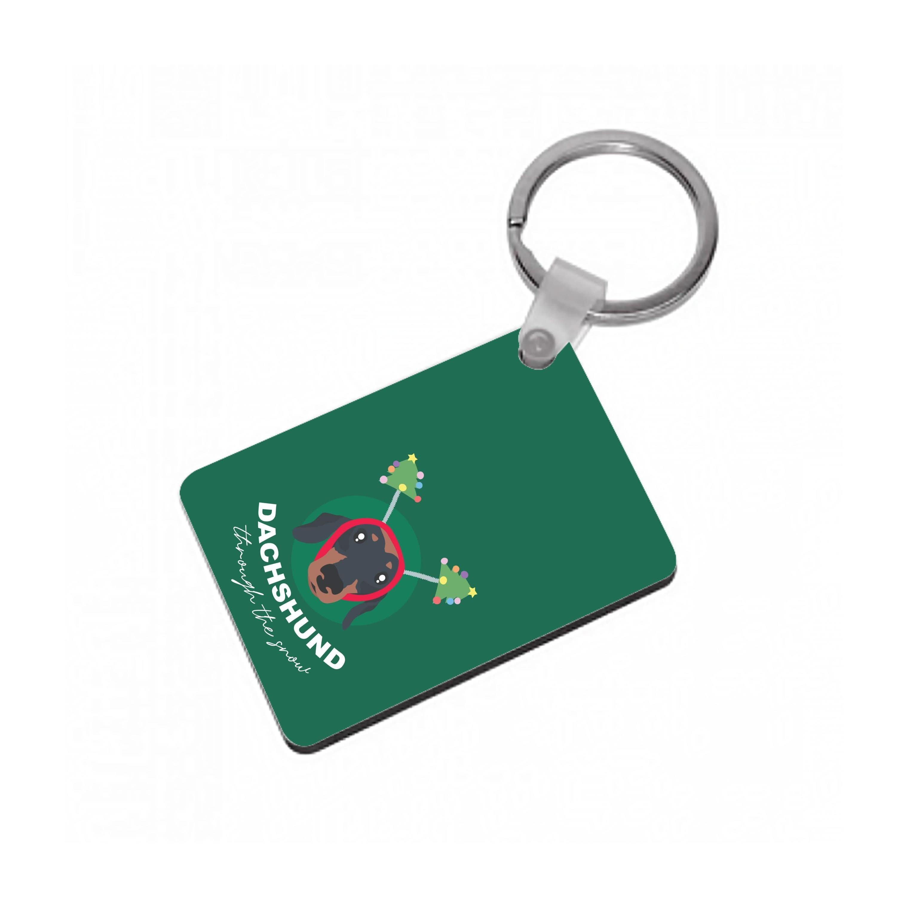 Dachshund Through The Snow Keyring