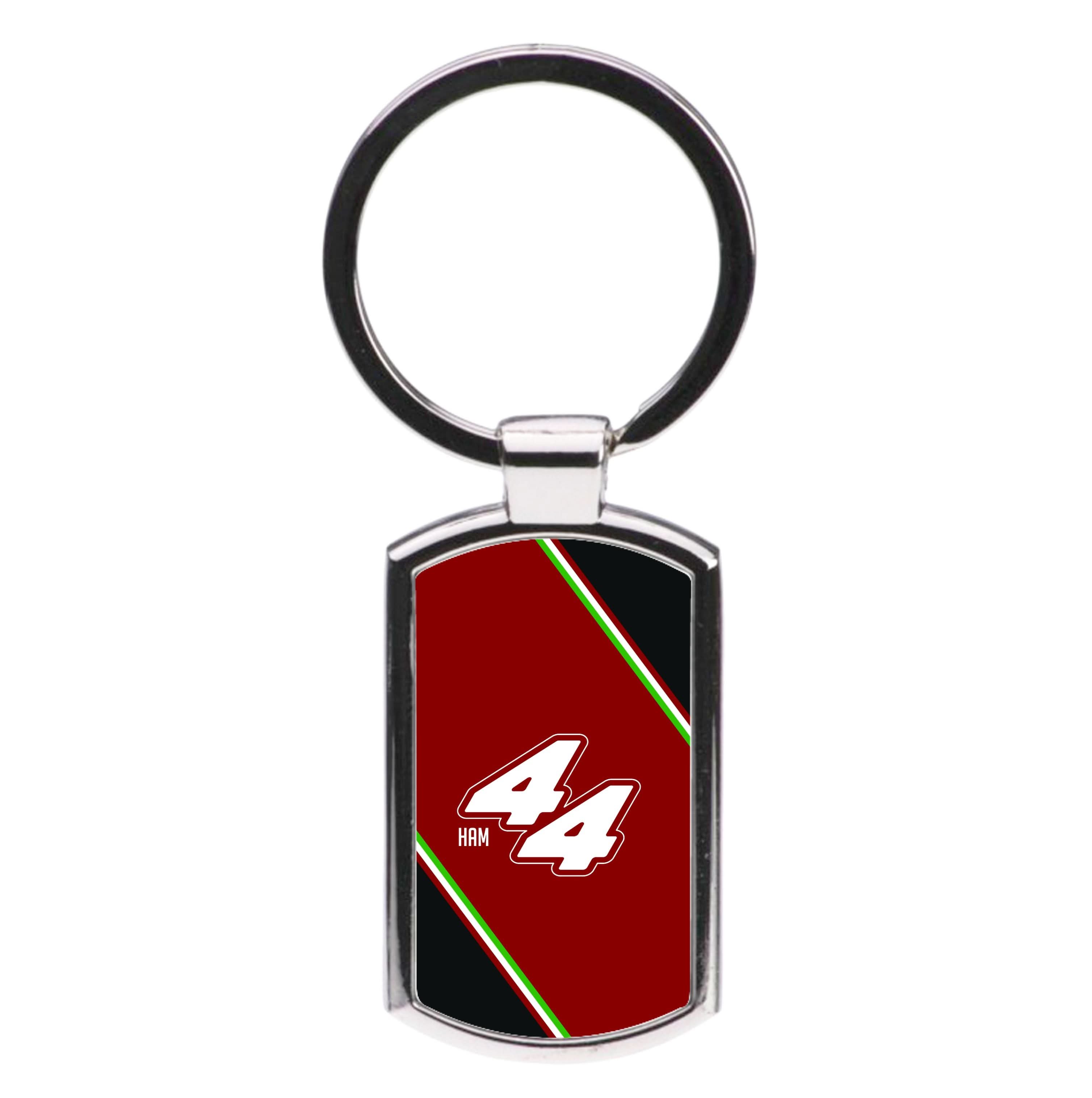Dark Red Retro 44  Luxury Keyring