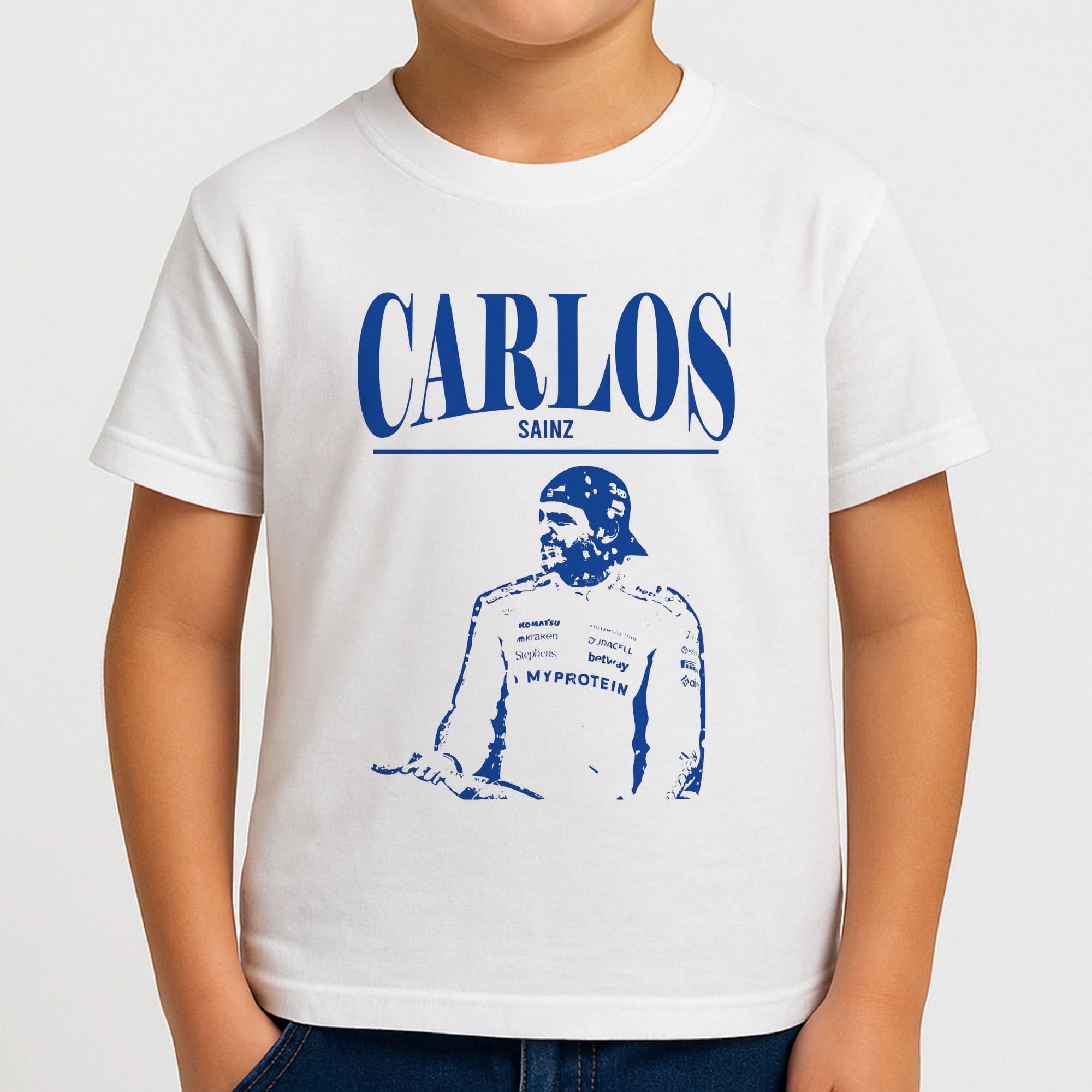 Carlos White And Blue Boys T-Shirt
