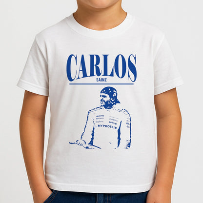 Carlos White And Blue Boys T-Shirt