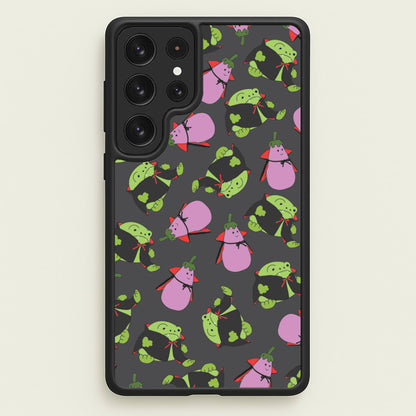 Vampire Frogs And Vegetables Pattern - Halloween Galaxy S23 Ultra Case