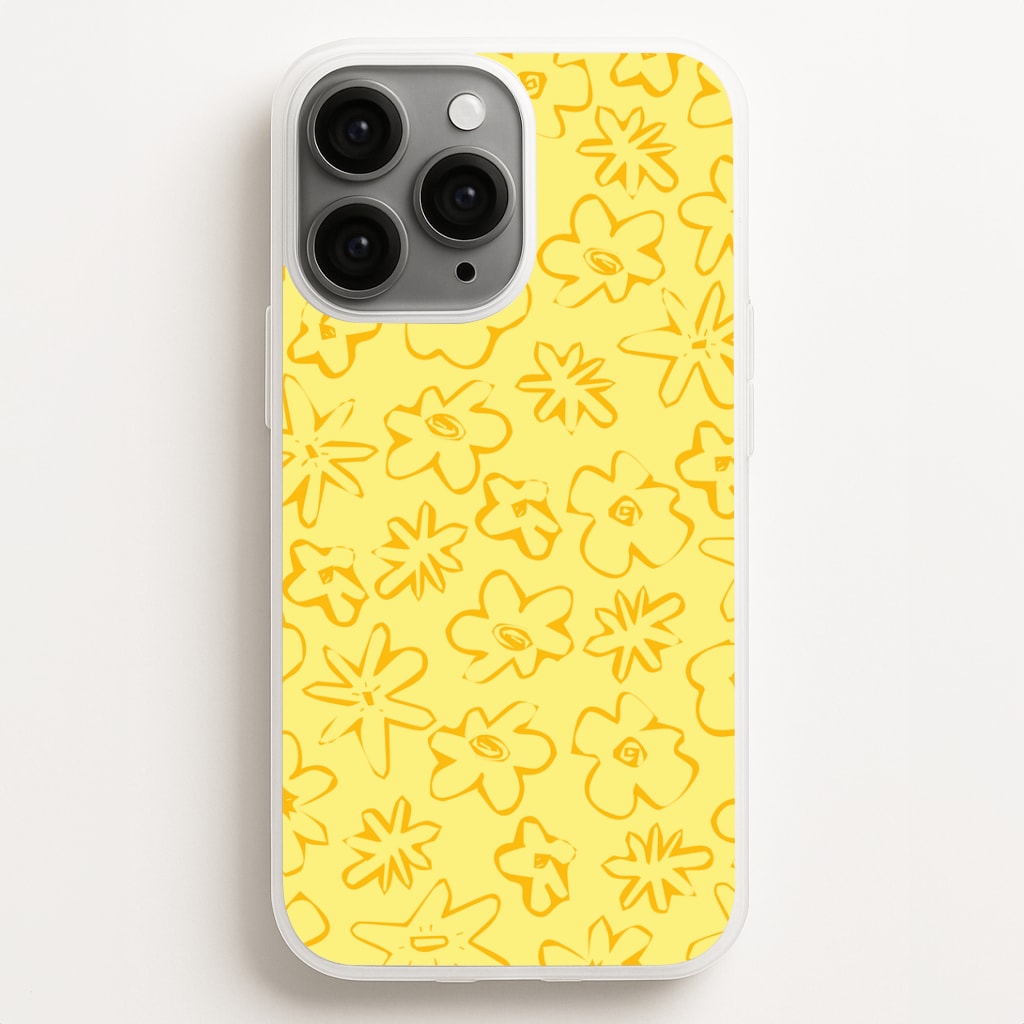 Yellow And Orange - Floral Patterns Phone Case for iPhone, Samsung Galaxy and Google Pixel