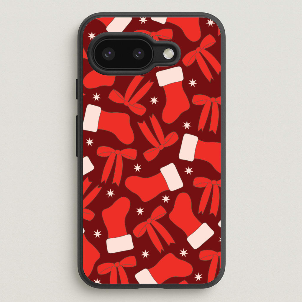 Stockings And Bows Pattern Google Pixel 9a Case