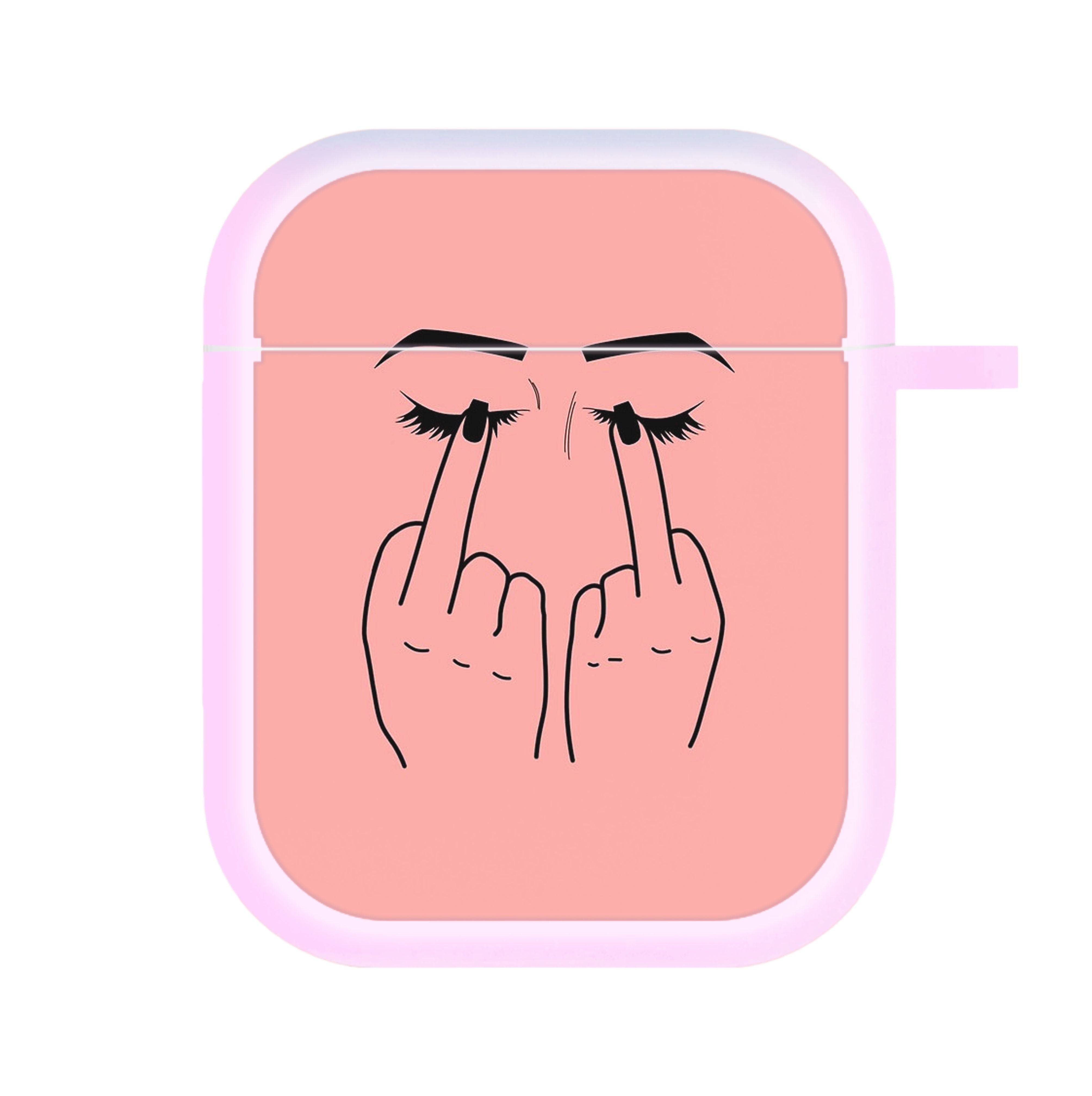 Middle Finger Eyes AirPods Case