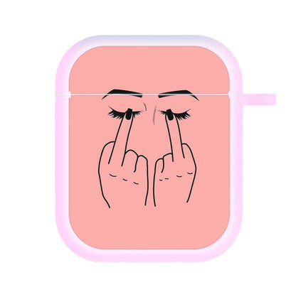 Middle Finger Eyes AirPods Case