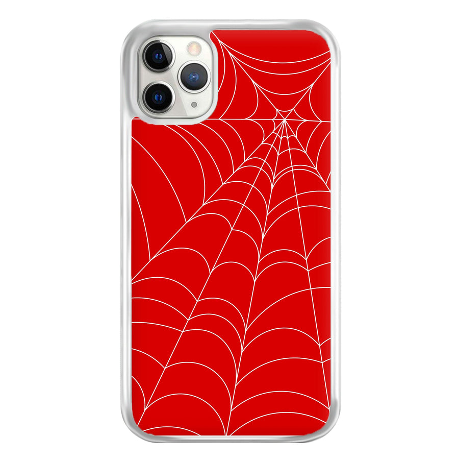 Red Cobwebs Pattern Phone Case