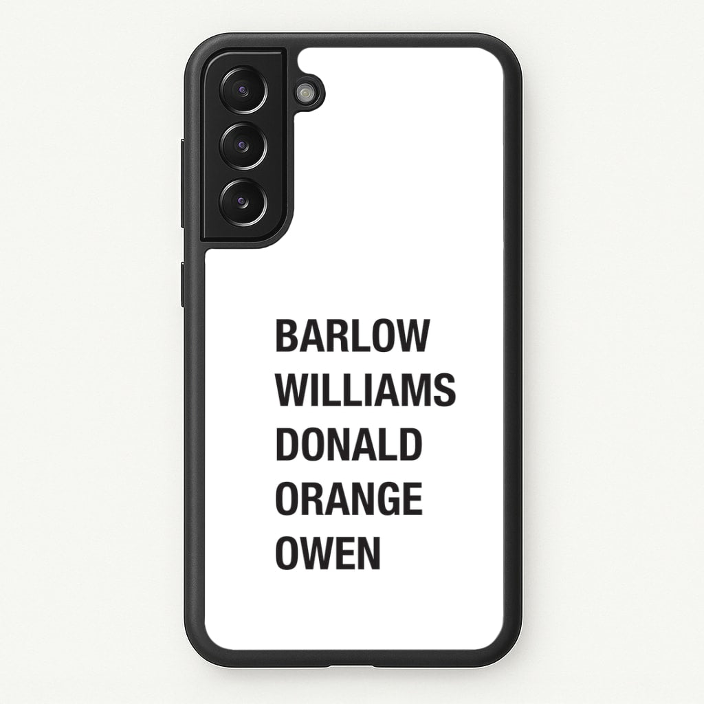 Take Band Members Names Galaxy S21 Plus Case