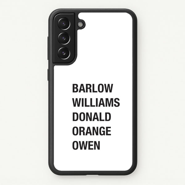 Take Band Members Names Galaxy S21FE Case