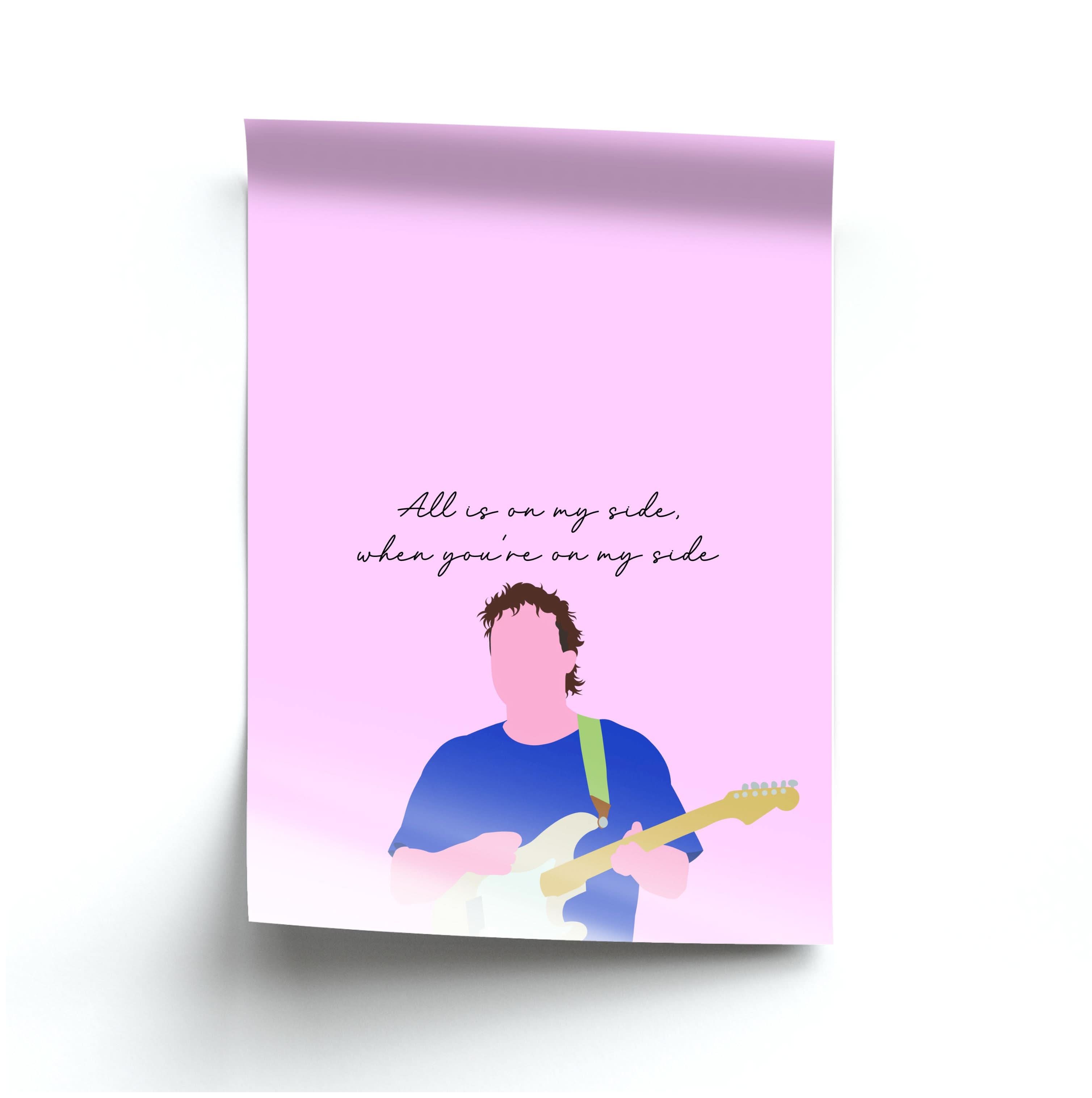All Is On My Side Pink Poster